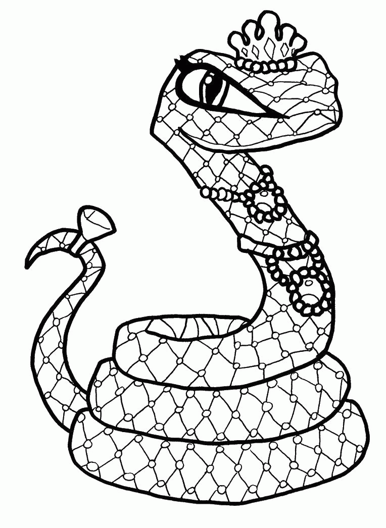 Название: Раскраска Монстр змея с кольцом. Категория: . Теги: .