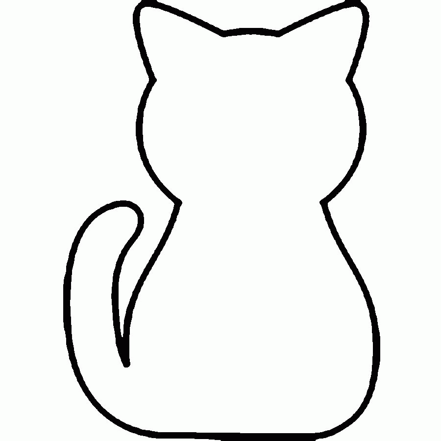 Название: Раскраска кошка контур, животные. Категория: . Теги: .