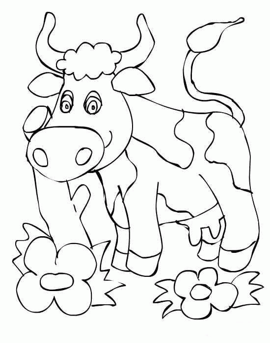 Название: Раскраска Рисунок корова. Категория: . Теги: .