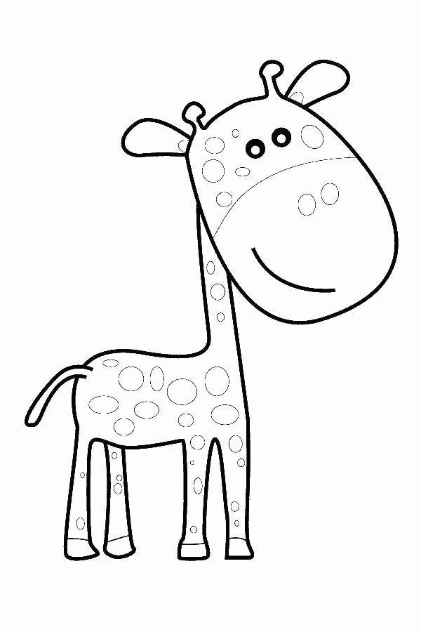 Название: Раскраска Милый жираф. Категория: . Теги: .