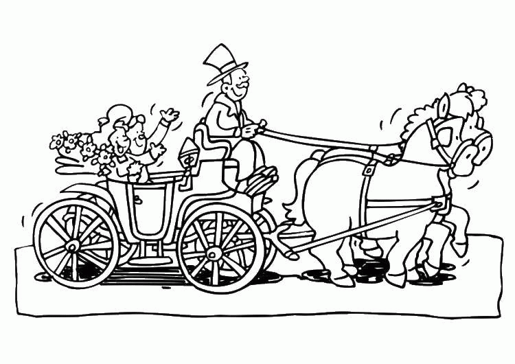 Название: Раскраска Название: Раскраска Жених и невеста в карете с лошадьми. Категория: Свадьба. Теги: жених, невеста, свадьба.. Категория: . Теги: .