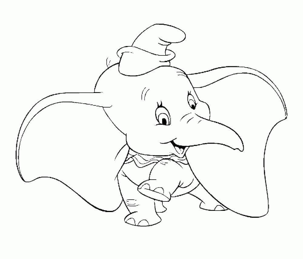 Название: Раскраска Дамбо ушастый слон. Категория: . Теги: .