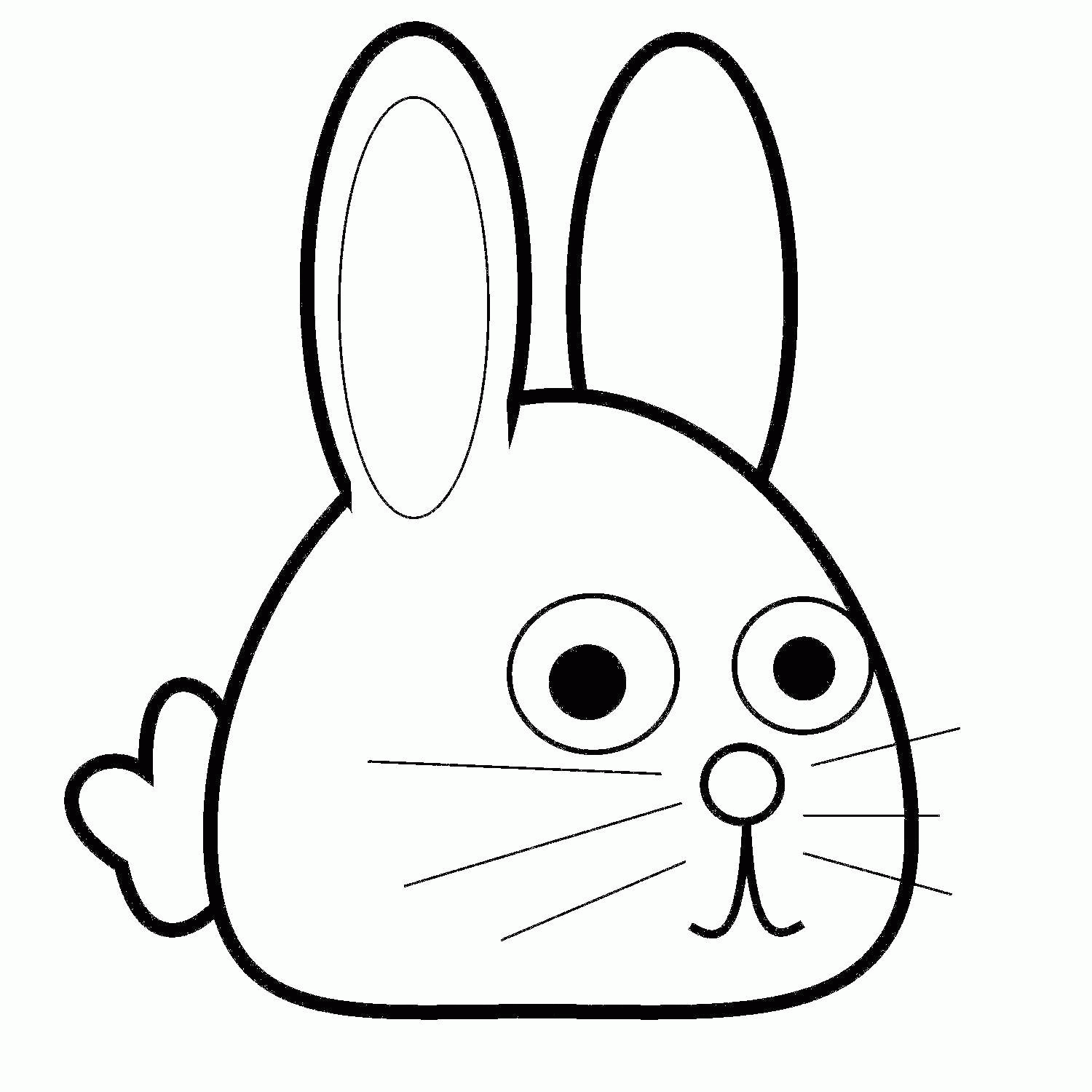 Название: Раскраска Кролик голова. Категория: . Теги: .
