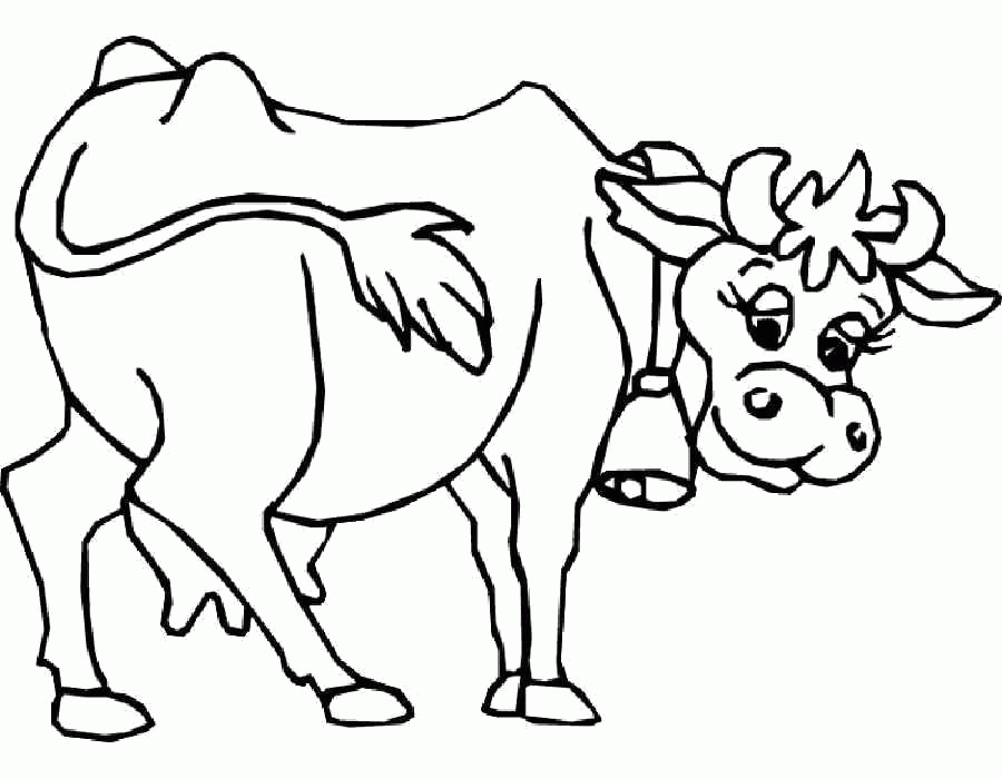 Название: Раскраска Раскраска  корова, смешная корова. Скачать Корова.  Распечатать Корова. Категория: . Теги: .