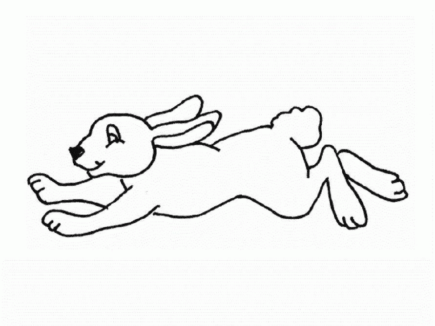 Название: Раскраска Рисунок бегущий кролик. Категория: . Теги: .