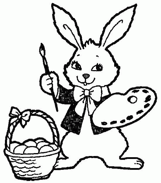 Название: Раскраска Пасхальный кролик художник. Категория: . Теги: .